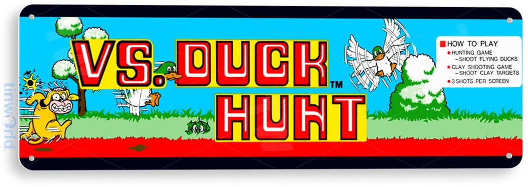 Retro Gaming Shops - Tinnen Bord Duck Hunt Arcade Feesttent