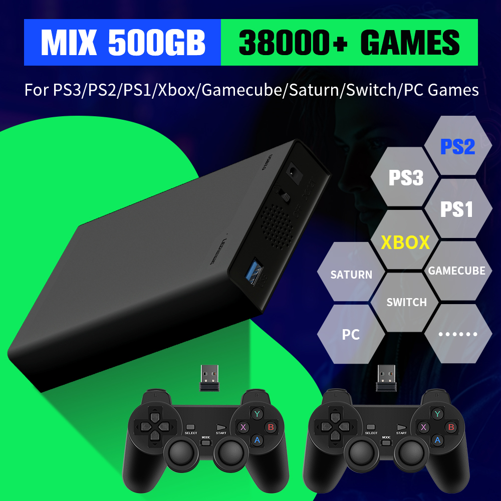 Retro X8 Gaming Console - 500G Game Hard Drive Met 38000+Games