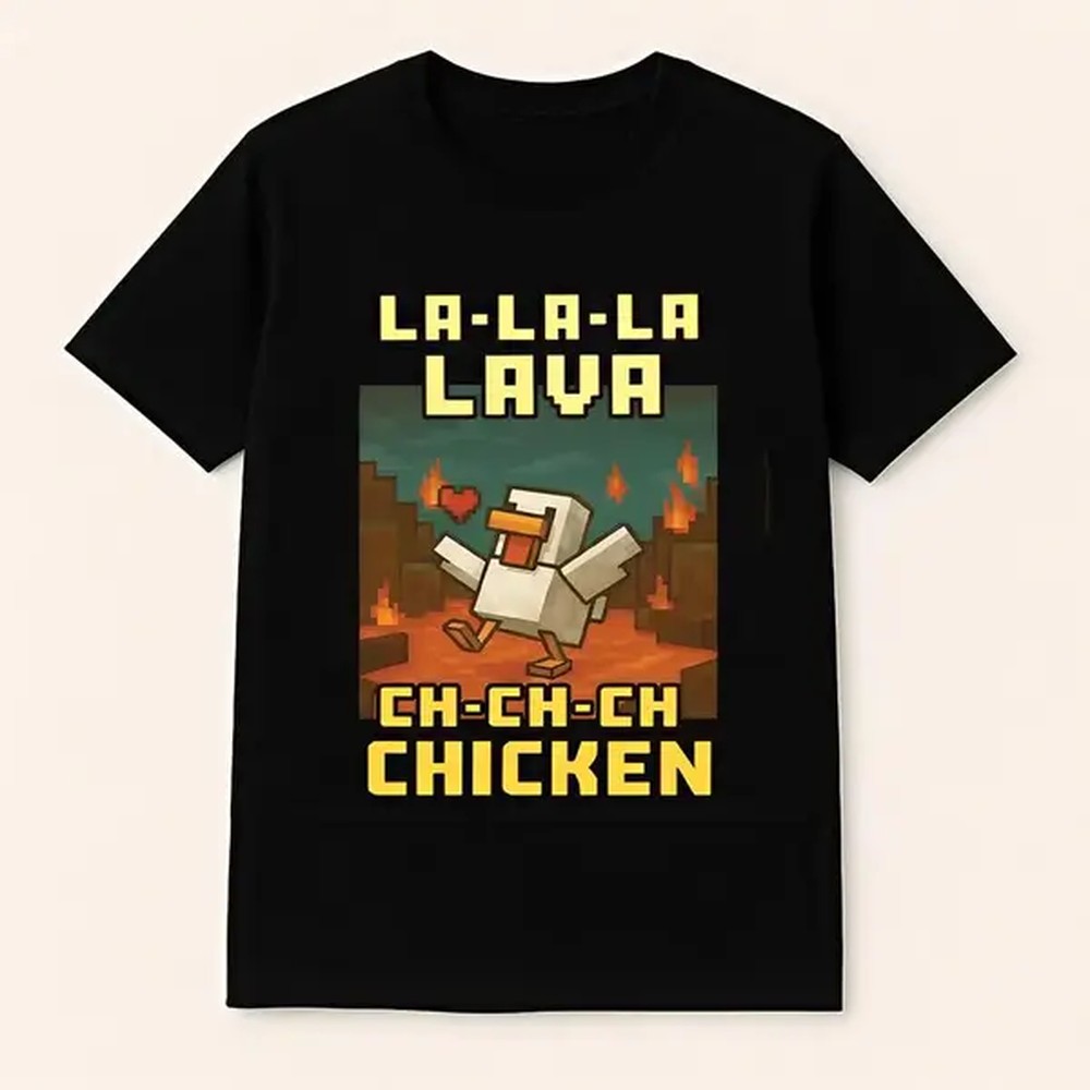 Retro Gaming Gifts For Men - [100% katoen] Vintage Lava Chicken Shirt
