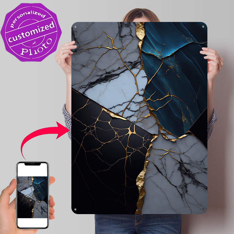 Retro Gaming Gifts For Men - Abstract marmeren Kintsugi poster retro 3D
