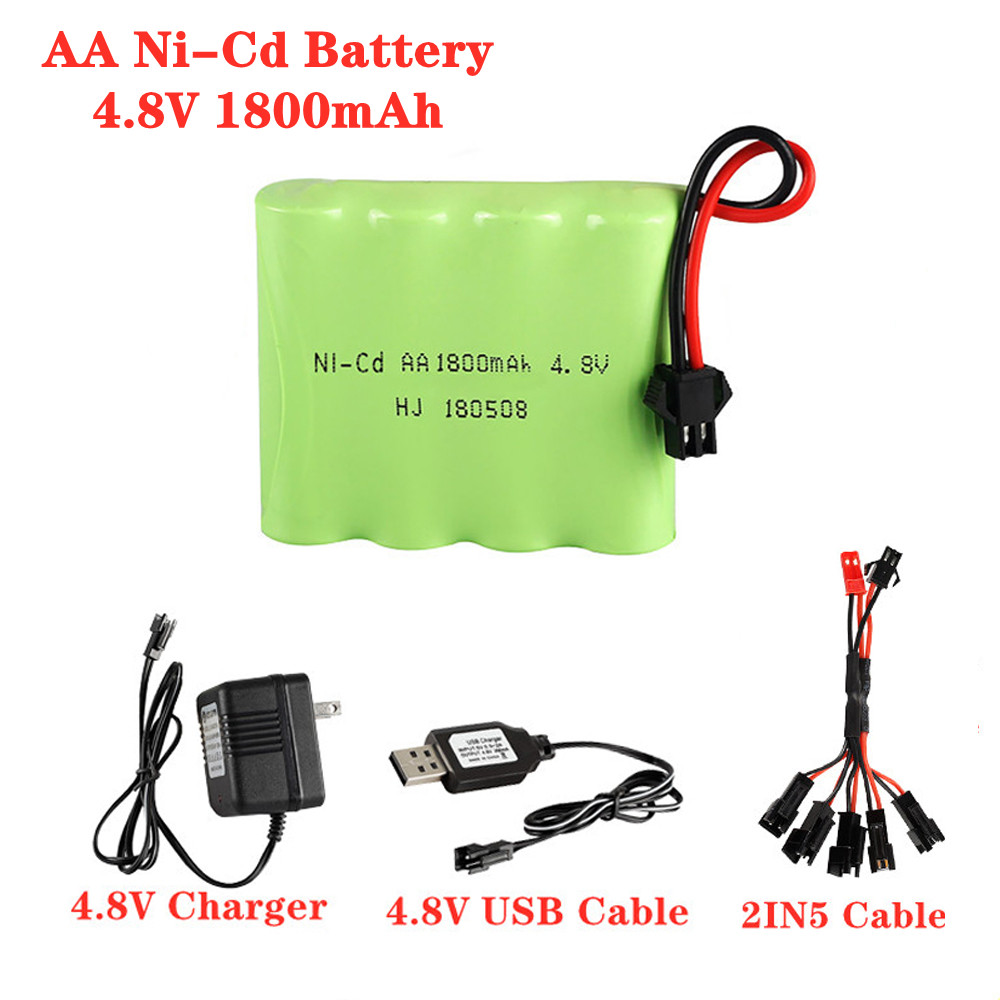 Rechargeable Battery Aa - 4.8V 1800mAh Ni-Cd AA Batterij met