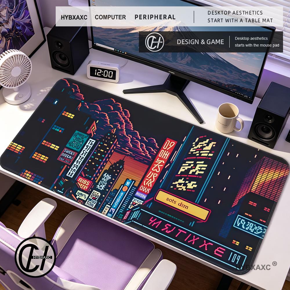 Retro Gaming Tokyo - HYBXAXC Retro Vaporwave HD Muismat Neon