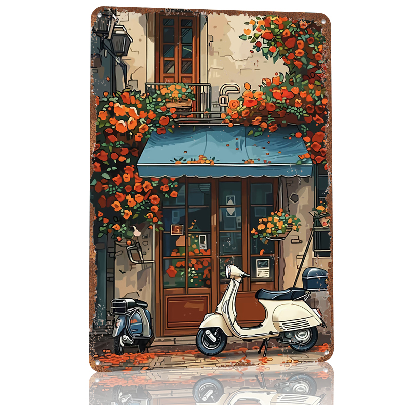 Vintage Scooter Shop Poster Ge - Retro Gaming Shops recensie en prijs