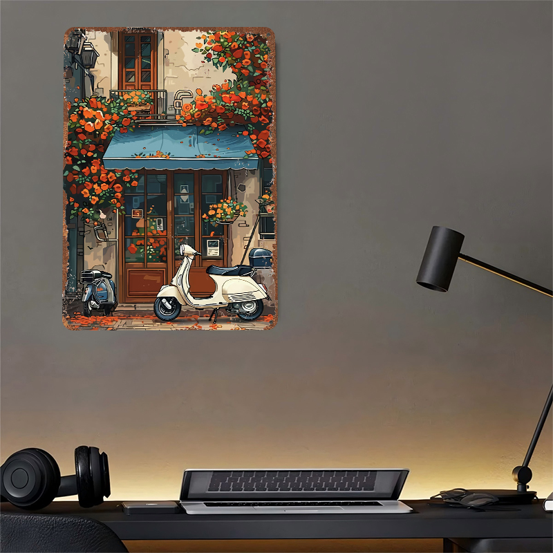 Vintage Scooter Shop Poster Ge - Retro Gaming Shops recensie en prijs