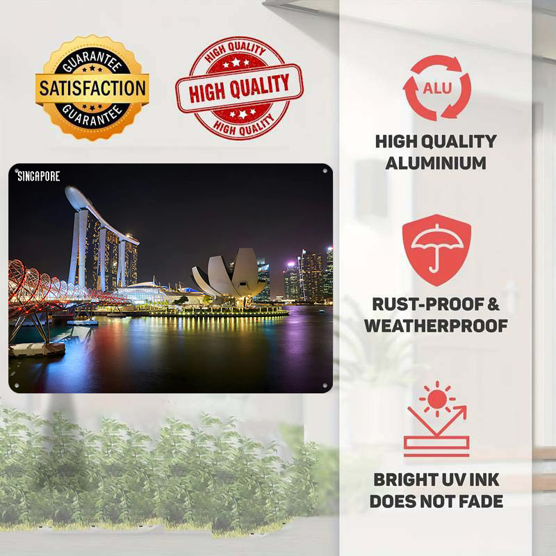 Singapore Skyline 's nachts po - Retro Gaming At recensie en prijs