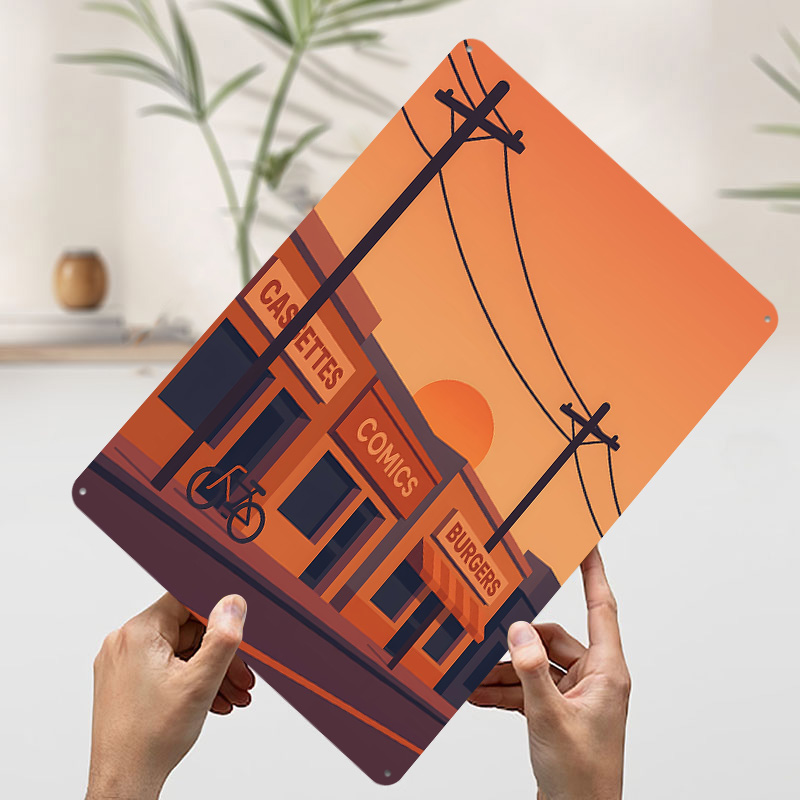 Sunset Street met winkels en f - Retro Gaming Shops recensie en prijs