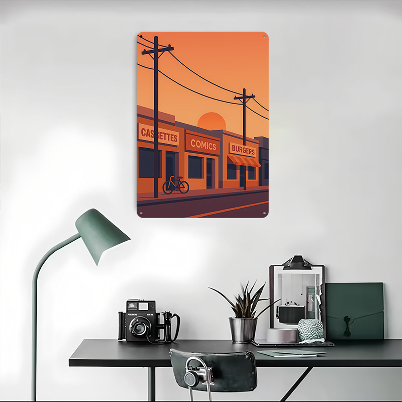 Sunset Street met winkels en f - Retro Gaming Shops recensie en prijs