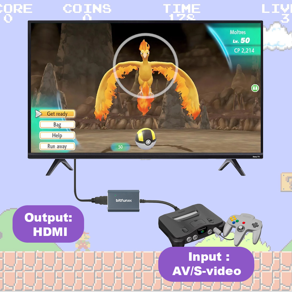 Bitfunx 720P Svideo/AV naar HD - Retro Gaming Theme recensie en prijs