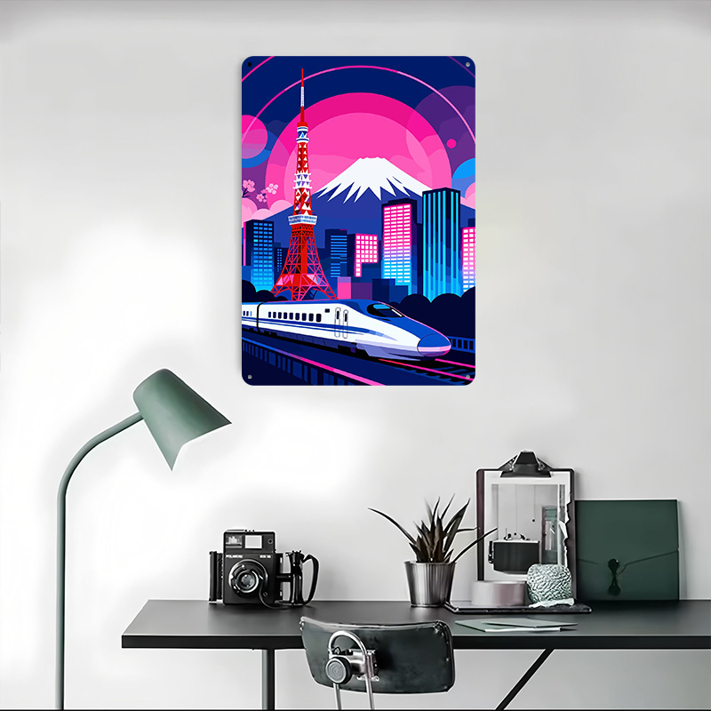 Tokyo Cityscape met Bullet Tra - Retro Gaming Tokyo recensie en prijs