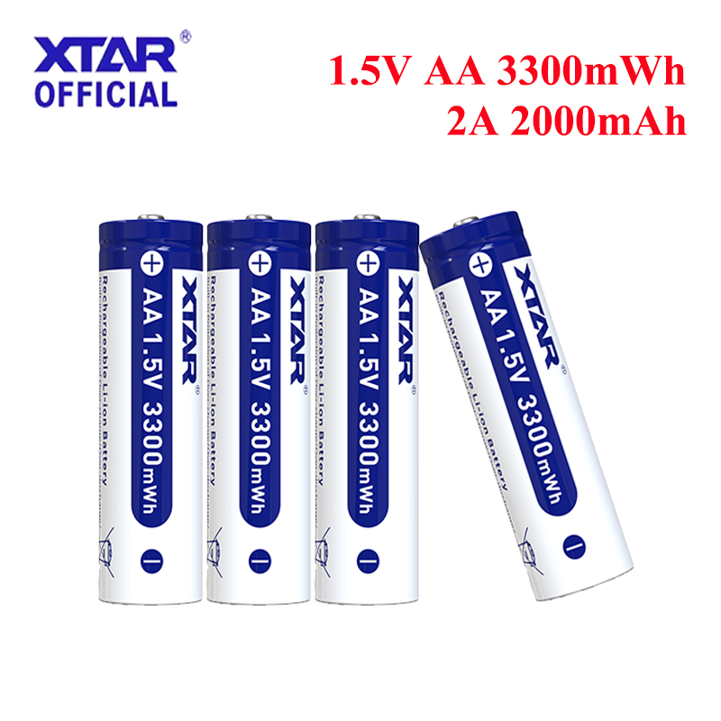 1-8 stuks XTAR 1,5V AA 3300mWh - Rechargeable Battery Aa recensie en prijs