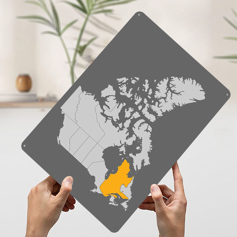 Kaart van Canada met Quebec in - Retro Gaming Quebec recensie en prijs