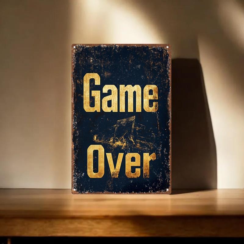 Vintage Game Over Metal Tin Si - Game Retro Gaming recensie en prijs