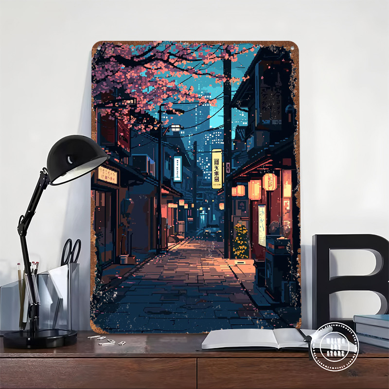 Tokyo Japan Pixel Art Tin Plaq - Retro Gaming Tokyo recensie en prijs