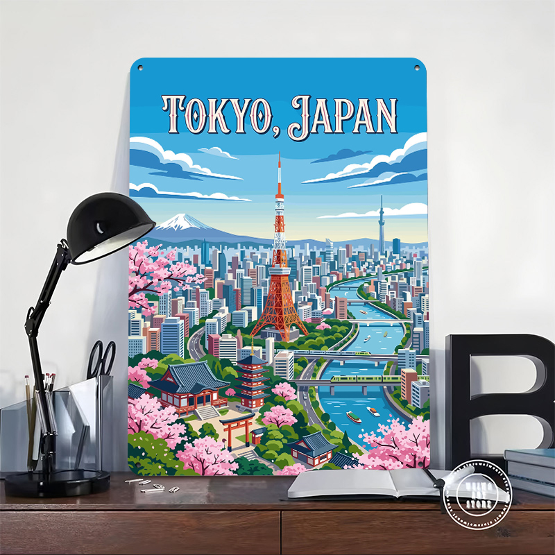 Tokyo stadsgezicht met kersenb - Retro Gaming Tokyo recensie en prijs