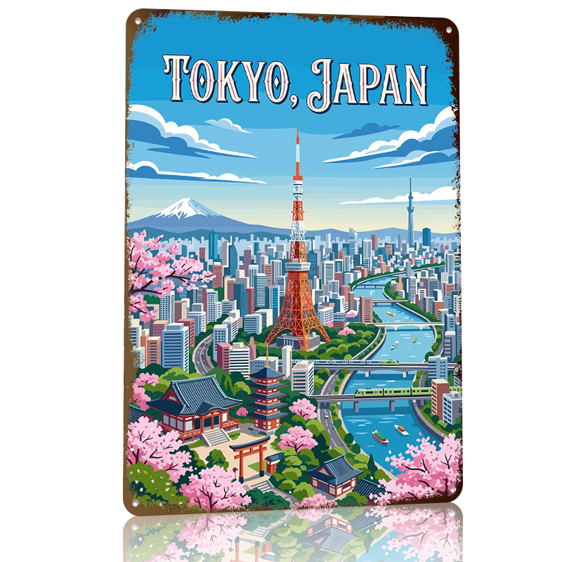 Tokyo stadsgezicht met kersenb - Retro Gaming Tokyo recensie en prijs