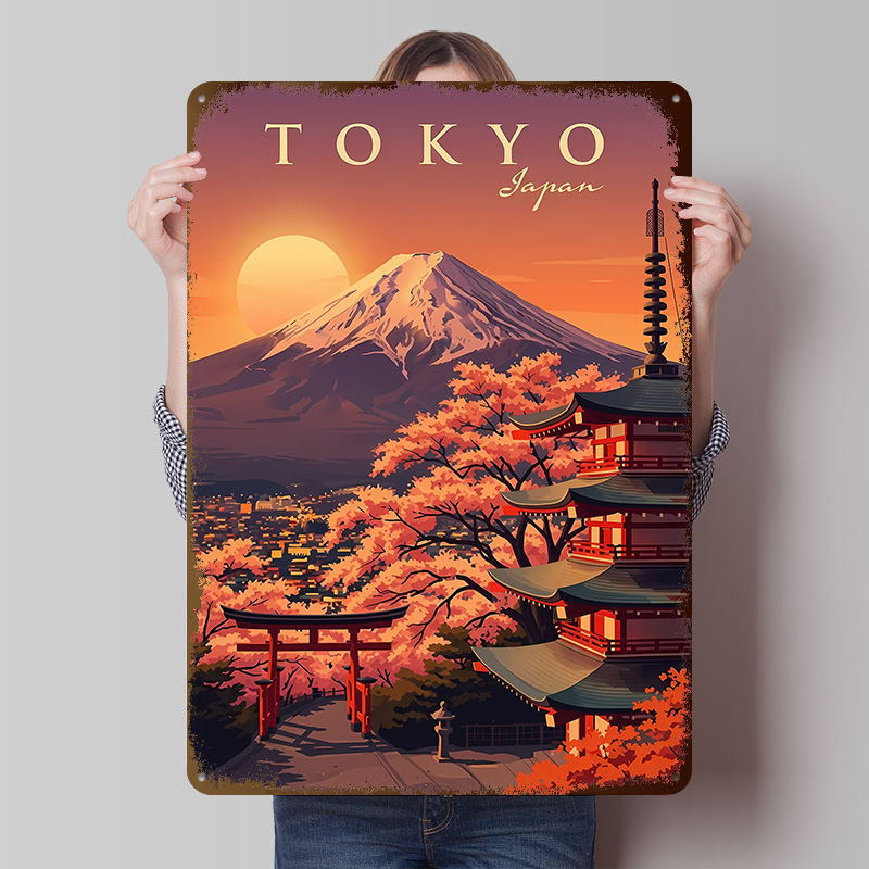 Tokyo Japan Vintage Travel Met - Retro Gaming Tokyo recensie en prijs