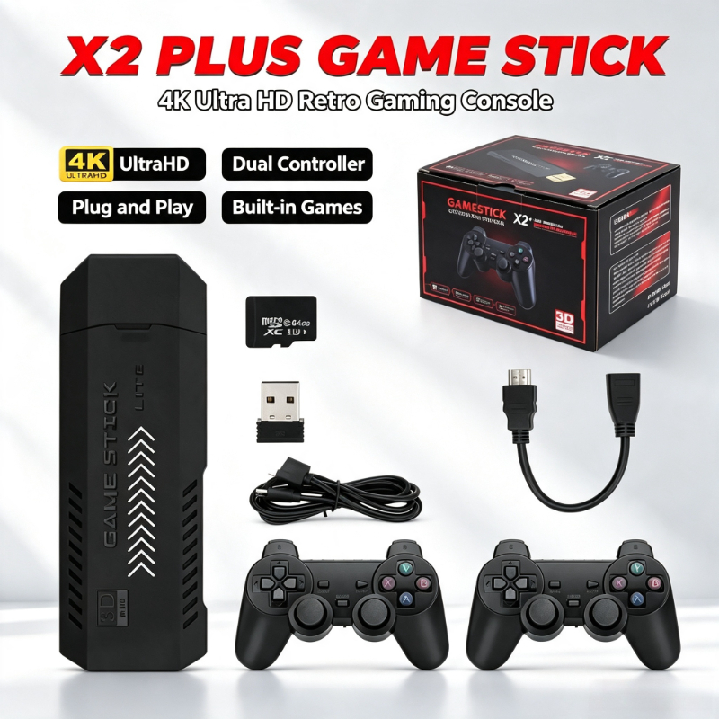 X2Plus Retro 4K 3D HD Game Sti - Retro Gaming Game Stick recensie en prijs