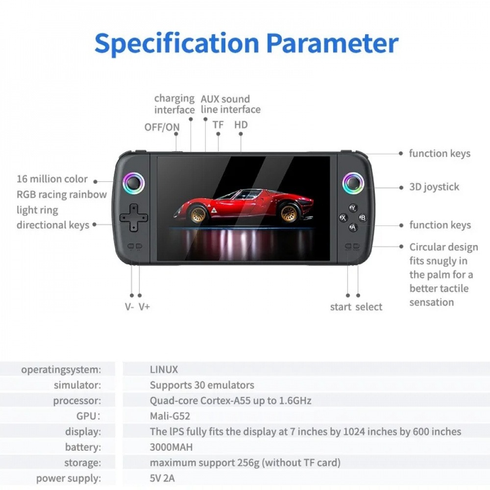 M27 7 inch IPS-scherm handheld - Retro Gaming Expo recensie en prijs