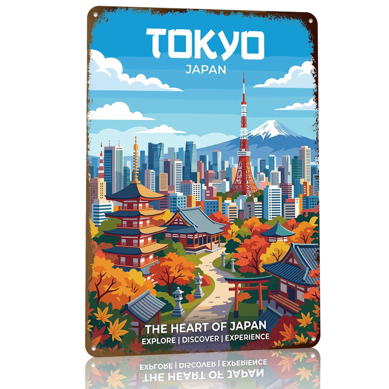 Tokyo stadslandschap met Mount - Retro Gaming Tokyo recensie en prijs