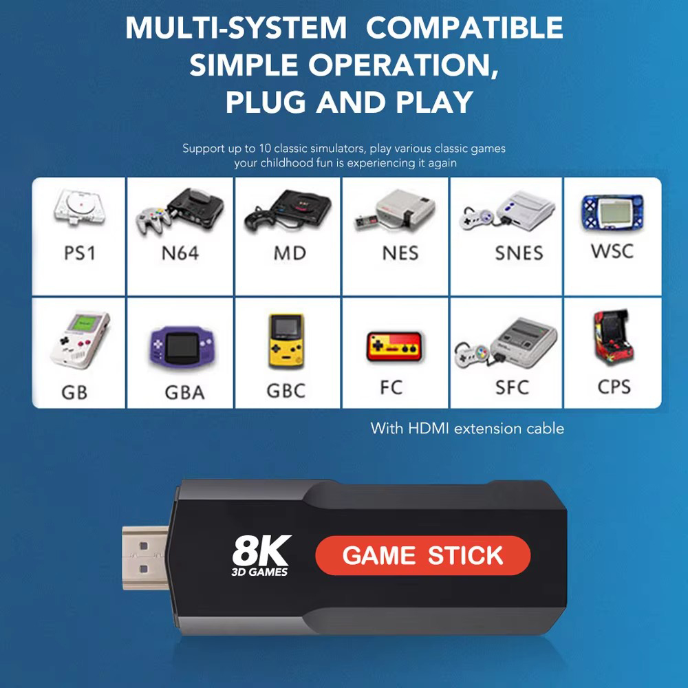 X2 Game Stick HD 4K 8K 3D Cons - Retro Gaming Game Stick recensie en prijs